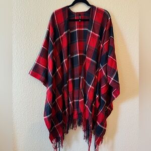 Torrid one size Plaid poncho/shrug